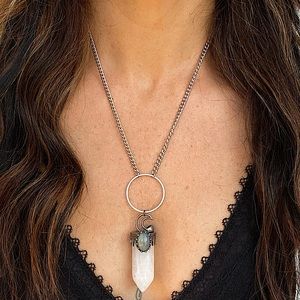 Quartz Crystal Pendant Necklace